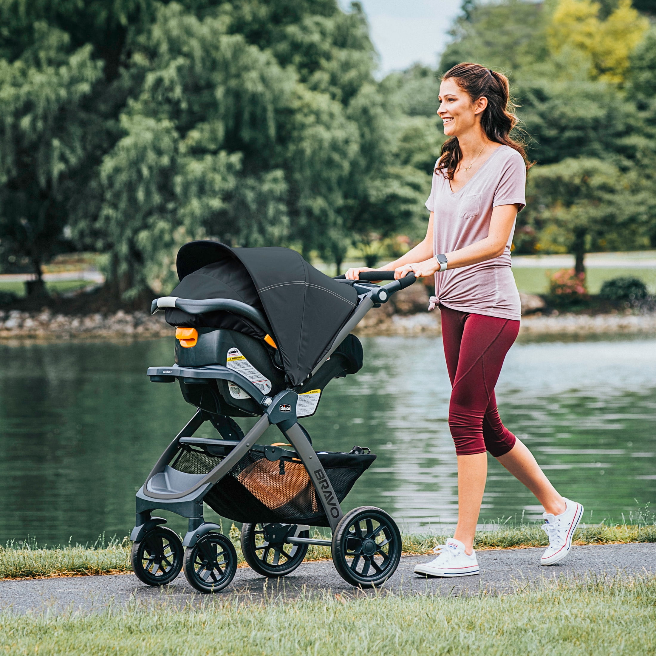 Chicco Bravo Sport Trio Travel System Iron Black New Walmart