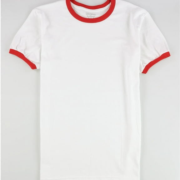 Gildan Mens 2-Tone Basic T-Shirt, White, Medium