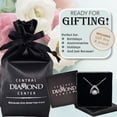 thumbnail image 7 of Central Diamond Center Silver Omega Dancing Stone (CZ) Pendant Rhodium Plated W/Adj. Box Chain, 7 of 7