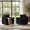 Black, variant on Ovios Swivel Accent Chairs Set Modern Corduroy Upholstered Living Room Chairs with 360° Rotation and Pillows Comfy Lounge Armchairs for Bedroom or Office, Black