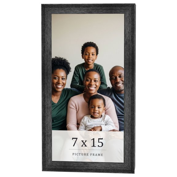 7x15 Frame Black Real Wood Picture Frame Width 1.5 inches | Interior Frame Depth 0.5 inches | Barn