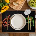 thumbnail image 4 of Game Controller Placemats Set of 12, Modern Art Gaming Handheld Black Placemats for Dining Table, Place Mats for Kitchen Tabletop, Waterproof Wipeable Dining Table Mats Set, 4 of 9