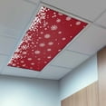thumbnail image 2 of 4 Pack Merry Christmas Fluorescent Light Covers for Ceiling Lights Snowflakes Polka Dots Red Texture Magnetic Ceiling Light Covers Overhead Light Filters for Office Classroom Home, 2 of 9