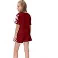 thumbnail image 2 of Sherrylily Kid Summer Sport T-Shirt and Shorts Set Plaid Print Clothing Sets Girls Tracksuit, 2 of 5