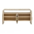 thumbnail image 3 of EUROCO 59.8" Long Console Table,Modern Entryway Table with 4 Cabinets,Open Storage Shelf and 4 Doors,Accent Table Behind Couch Table for Living Room/Entryway/Foyer/Hallway,Natural, 3 of 8