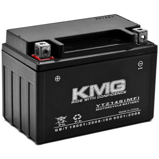KMG Batterie Compatible avec Yamaha 1300 XJR1300 EU 2007-2012 YTZ14S Batterie Étanche Sans Entretien Haute Performance 12V SMF OEM Remplacement Moto ATV Scooter Motoneige
