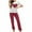 Red, variant on Censtreet Women's Pajama Set Printed Short Sleeve Top & Long Pants Sleepwear Pjs Sets