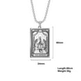 thumbnail image 4 of TEAMER Skeleton Tarot Card Necklace Stainless Steel Amulet Marigold Tarot Card Major Arcana Necklaces for Women Men, 4 of 4