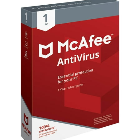 McAfee AntiVirus 1 PC (Best Total Security For Pc)