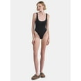 thumbnail image 2 of No Boundaries Women's Sculpting Scoop Neck One Piece Swimsuit, Sizes XXS- XXL, 2 of 5