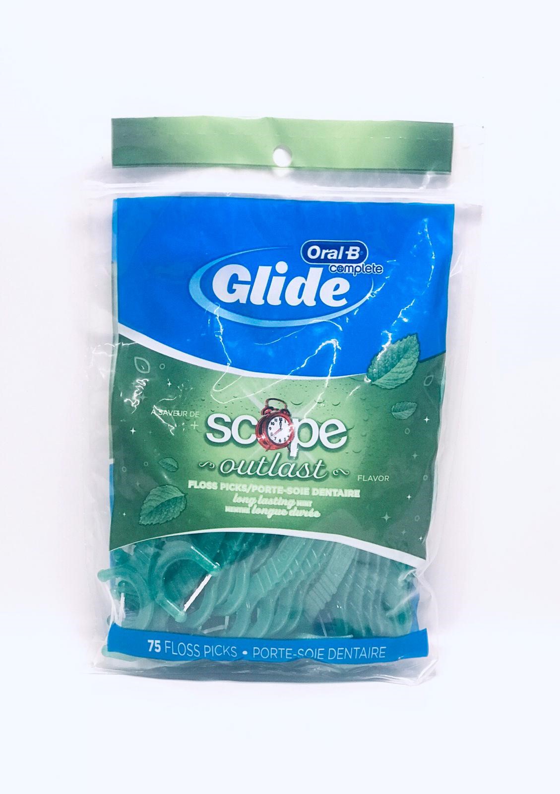 OralB Advantage Floss Picks Plus Scope Outlast Long Lasting Mint, 75
