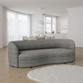 thumbnail image 6 of Pemberly Row 84 Inch Sofa Charcoal Gray Boucle Smooth Curved Kidney Shape, 6 of 11