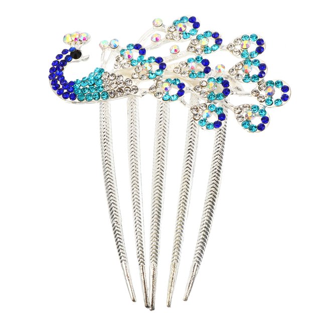 Blue Hair Comb Hair Accessories Wedding Bridal Rhinestone Hair Clip Headdress