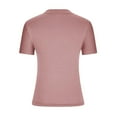 thumbnail image 4 of ClodeEU Womens Summer Round Neck Short Sleeve Slim Fit Crop Tee,Cute Trendy Tight Tshirts Pink,Womens Plus S, 4 of 5