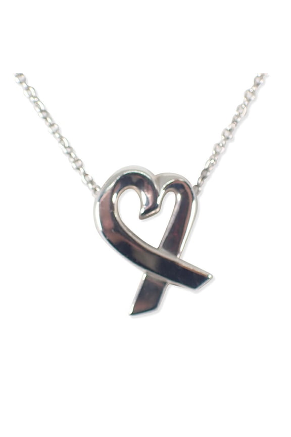 Pre-Owned TIFFANY 925 Loving Heart Pendant Necklace