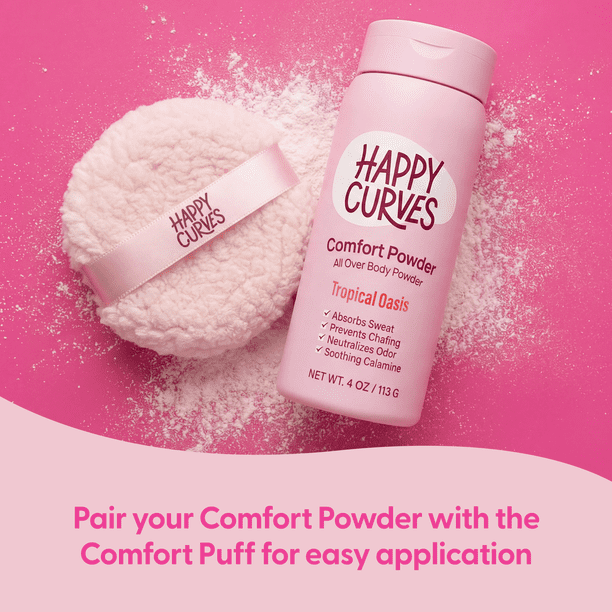Happy Curves Comfort Powder, Talc & Aluminum Free Deodorant for