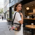 thumbnail image 6 of MMJ Crossbody Bags for Women Transparent Small Square Bag Clear Purse Phone Pouch Wide Strap Shoulder Crossbody 7.09x5.12x2.36in Summer, 6 of 6