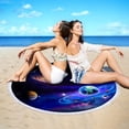 thumbnail image 4 of Fanshiluo Round Printed Microfiber Beach Towel Super Lightweight Colorful Bath Towel Sandproof Beach Blanket Beach Mat Multi-Purpose Towel For Travel Swimming Pool, 4 of 9