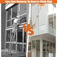 thumbnail image 3 of 20FT High Reach Duster Kit with 3-12FT Splicable Extension Pole, Cobweb Duster, Window Squeegee & Scrubber, Spider Web Brush, Feather Duster for High Ceilings & Windows, 3 of 7