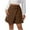 Brown, variant on Xunlbb Mini Skirts, Fall Fashion Women Casual Comfortable Solid Color Irregular High Waisted Button Skirt Gift for Women, Size S-XL