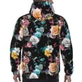 thumbnail image 3 of Bingfone Hibiscus Rose Men's Drawstring Hoodie Long Sleeve Pocket Sweatshirts-4X-Large, 3 of 6