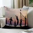 thumbnail image 3 of LALILO Throw Pillow Covers Beach Volleyball Player And Sand Sunset Cushion Cover 18" x 18", 2 Pack, 3 of 6