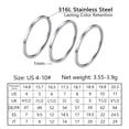 thumbnail image 5 of Clearance Rings for Women Stainless Steel 1mm Rings Simple Ring for Men Wedding Band Couples Birthday Valentine's Day Jewelry, Size 4-10, 5 of 5