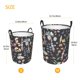 thumbnail image 3 of Fotbe Wildflower Watercolor 1 Cesto de Ropa con Asas, Cesto Impermeable de Gran Capacidad, Bolsa de Lavado para Dormitorio, Cesto de Ropa con Ruedas y Asas-Small, 3 of 6