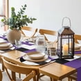 thumbnail image 6 of Purple Grey Round 15 Inch Placemats Set of 4, Modern Purple Geometric HeatResistant Non Slip Place Mats for Dining Table, Wipeable Braided Kitchen Table Mats for Housewarming, 6 of 9
