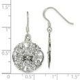 thumbnail image 2 of 925 Sterling Silver Shepherd hook Oxidized Filigree Long Drop Dangle Earrings 36x19mm Wide Dangle Earring for Women, 2 of 2