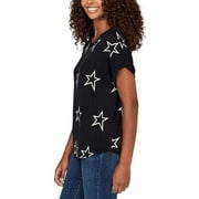 Buffalo David Bitton Women's Ultra Soft Relaxed Fit Stars Print T-Shirt Top