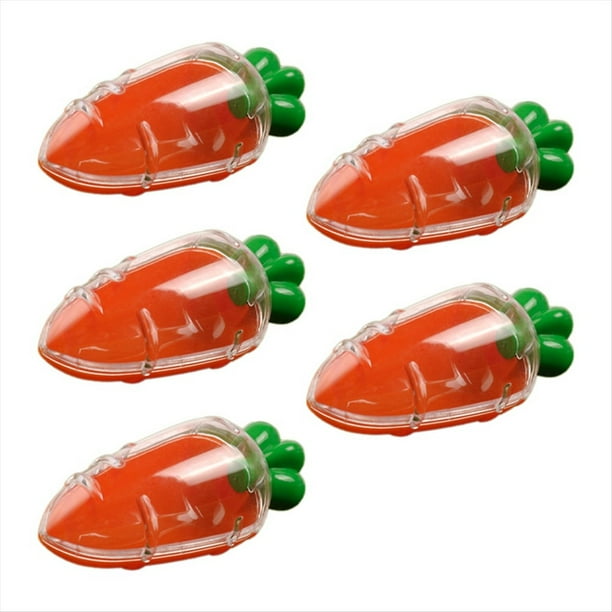 Caja de Dulces de Zanahorias de Plástico Transparente de Pascua de 5 Piezas Decoraciones Creativas de Caja de Regalo de Pascua D
