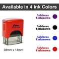 thumbnail image 2 of Printtoo Address Unknown Self Inking Rubber Stamp Pre,Inked Office Stamp, Home Office Business Stationery, 38 x 14 mm, Black, 2 of 5