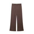 thumbnail image 2 of HH TRAF Pantalones de verano para mujer, informales, con cintura elástica, lisos, largos y rectos, estilo kimono, de punto, de pierna ancha, 2 of 5