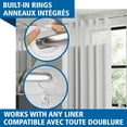 thumbnail image 1 of Mainstays Nolan Easy Hang Fabric Shower Curtain with View and Built-in Rings, 1 of 9