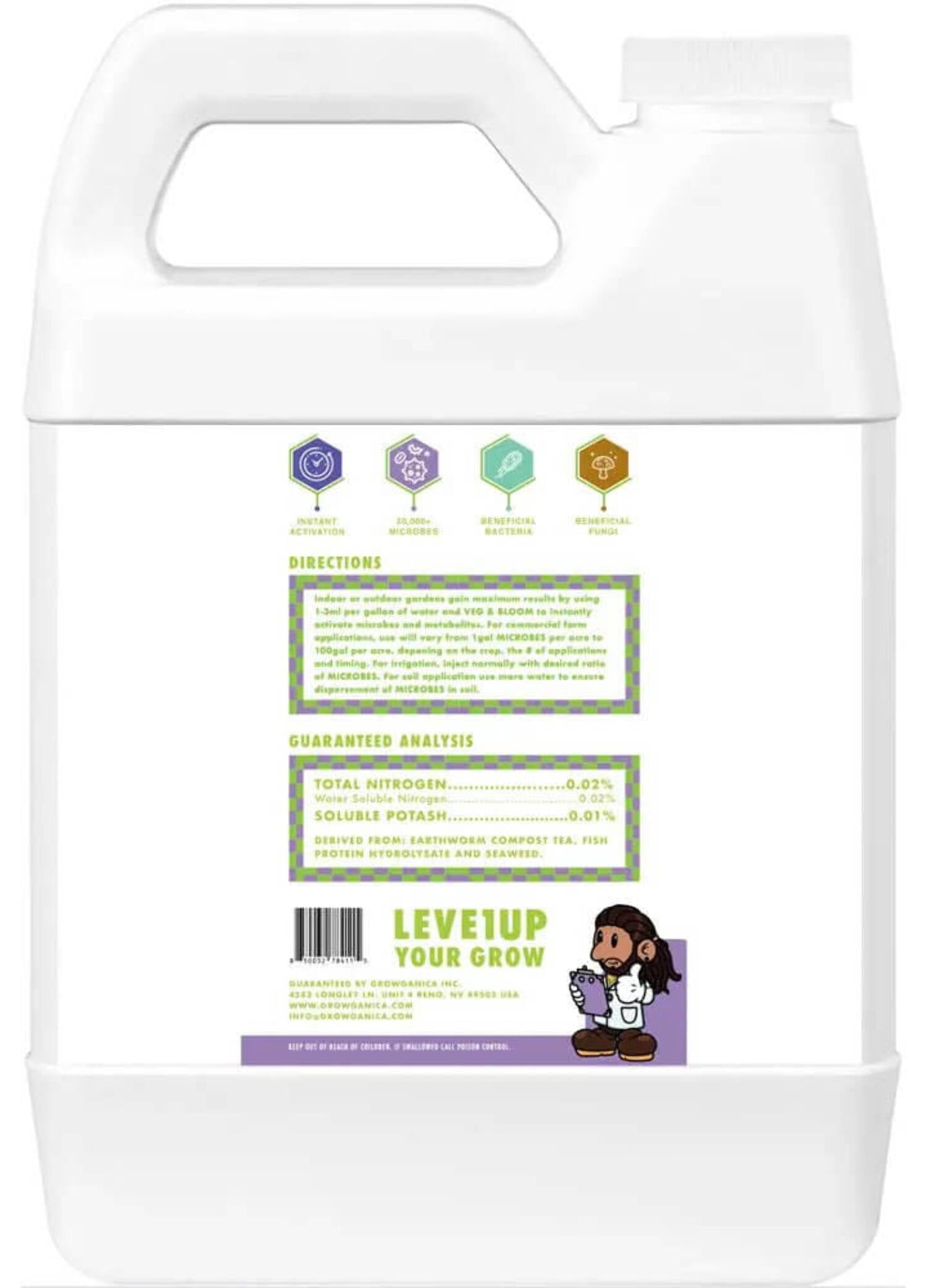 Growganica Microbes Organic Instant Brew Compost Tea Program Easy Living Soil 0-0-0