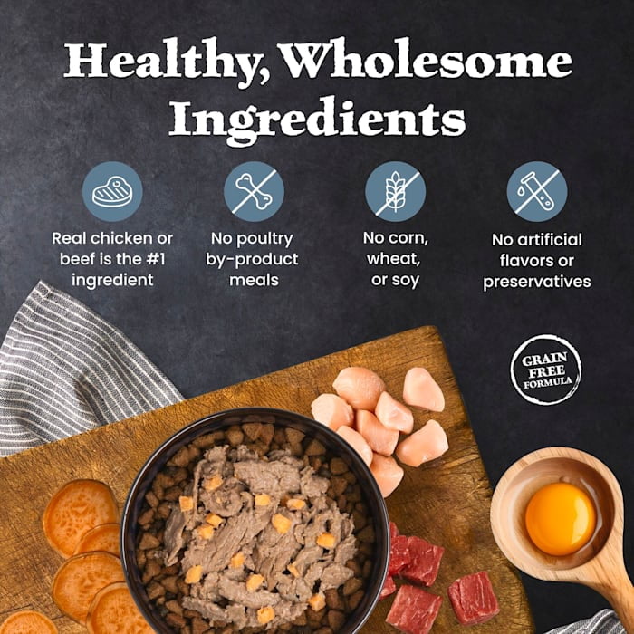 Blue Buffalo Wilderness Chicken and Beef High-Protein Adult Wet Dog Food, 9oz., 6 Count VP