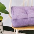 thumbnail image 5 of Square Floor Seat Pillows Cushions, Soft Thicken Yoga Meditation Cushion Linen Tatami Floor Pillow Reading Cushion Chair Pad Casual Seating for Adults & Kids-Charm Purple&15.7'' x 15.7'', 5 of 6
