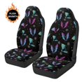 thumbnail image 3 of Uorisanigo Front Seat Covers, Soft Automotive Seat Covers, Coral Velvet Fabric Seats Cover for Cars, Washable Gradient Bat Print Seats Cover Universal Fit for Most Cars SUV Trucks, 2 Pieces, 3 of 7