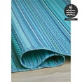thumbnail image 6 of FH Home Outdoor Rug - Waterproof, Fade Resistant, Crease-Free - Premium Recycled Plastic - Striped - Patio, Deck, Porch, Balcony - Havana - Turquoise - 5 x 8 ft, 6 of 8