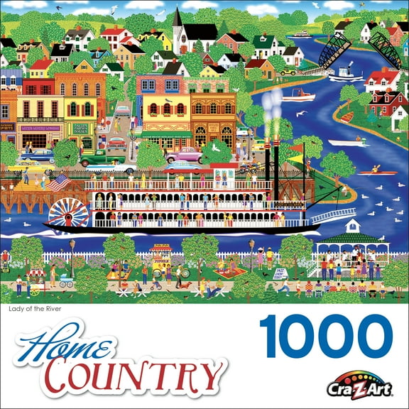 Cra-Z-Art Home Country 1000-Piece Lady of the River Adult Jigsaw Puzzle