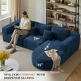 thumbnail image 6 of Hawsaiy 104" Modular Sectional Sofa with L-Shape Chaise,Cloud Sectional Modern Sleeper Couch with Deep Seat,Sponge Compression Sofas, No Assembly (Blue Corduroy Fabric), 6 of 9