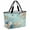 Teal Green, variant on Pineapple Beach Bag for Women, Large Breathable Mesh Beach Tote Bag, Modern Abstract Yellow Fruits Textured Sandproof Lightweight Travel Bags for Vacation Picnic Swimming Pool 15.7"x15.7"x9.1"