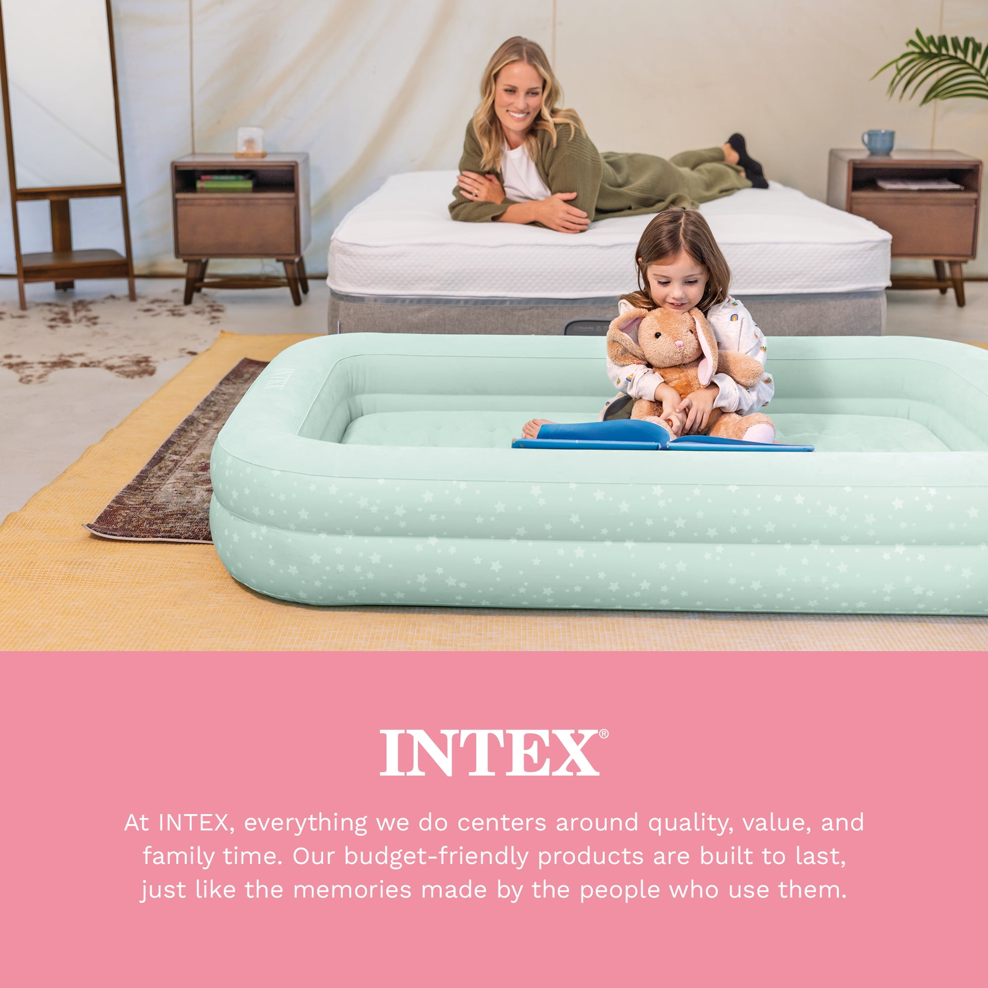 Intex Kidz 10" Starry Night Travel Air Mattress with Hand Pump