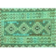 thumbnail image 1 of Ahgly Company Indoor Rectangle Southwestern Turquoise Blue Country Area Rugs, 5' x 7', 1 of 4