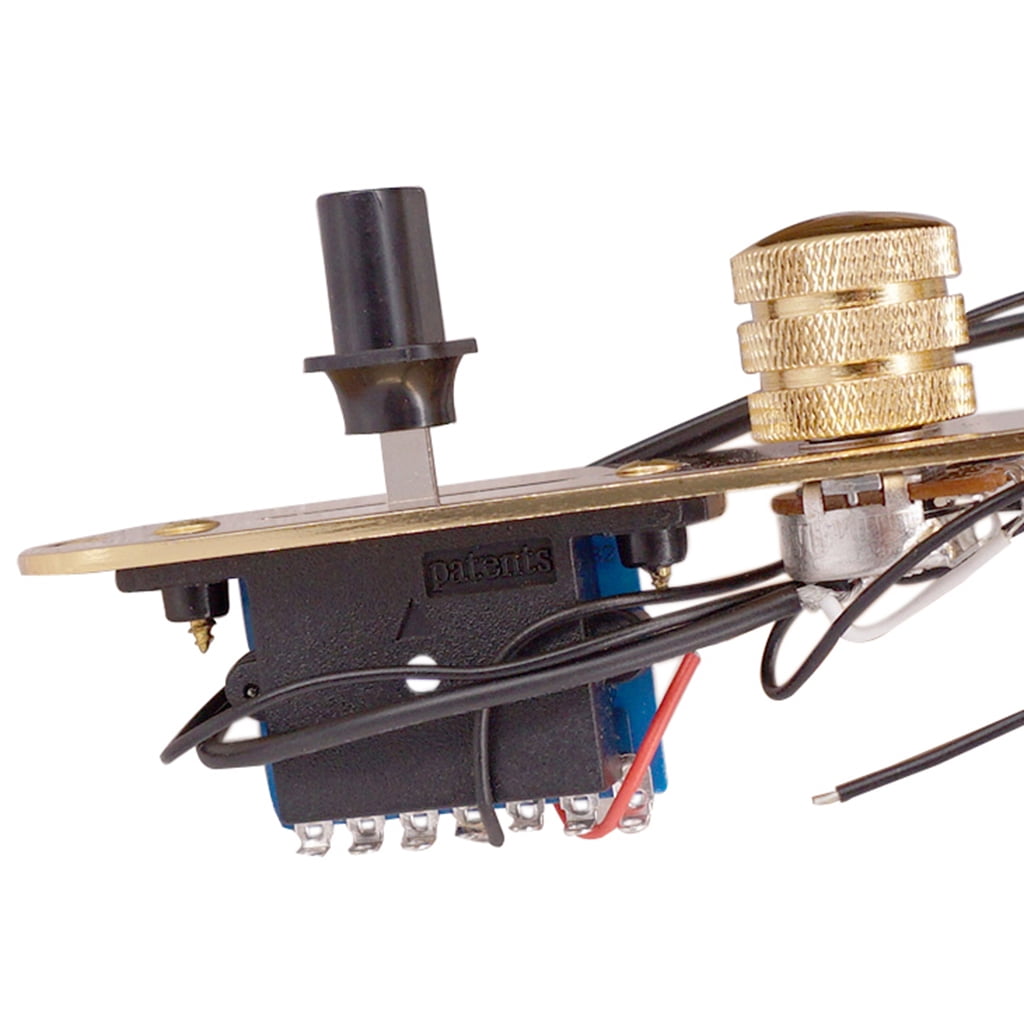 LeeQinersw 3 Way Prewired Control Plate Wiring Harness with Switch Knobs for TL Electric Golden
