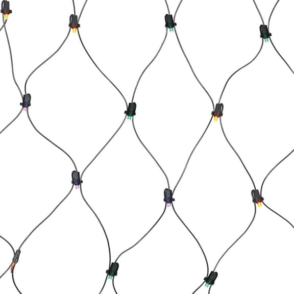 Multicolor Net Lights, 50CT, LED, 4ft x 4ft, Halloween Indoor/ Outdoor, by Way To Celebrate