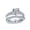 Silver-Set, variant on Bling Jewelry Womens 1CT Heart Shaped Engagement Ring Cubic Zirconia CZ Pave Anniversary Band .925 Sterling Silver