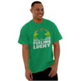 thumbnail image 5 of St Patricks Day Feeling Lucky Clover Men's Graphic T Shirt Tees Brisco Brands S, 5 of 6