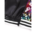 thumbnail image 7 of Linjinx Kids Girls Sequin Bomber Jacket Zipper Lightweight Long Sleeve Sparkle Jackets Outerwear Colorful 10, 7 of 7